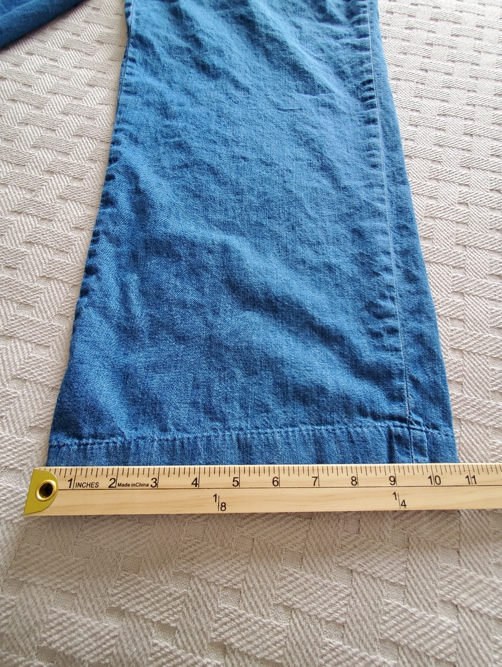 Old Navy Extra High-Rise Wide Leg Jeans Adjustable Waist SZ 8 - Picture 6 of 13